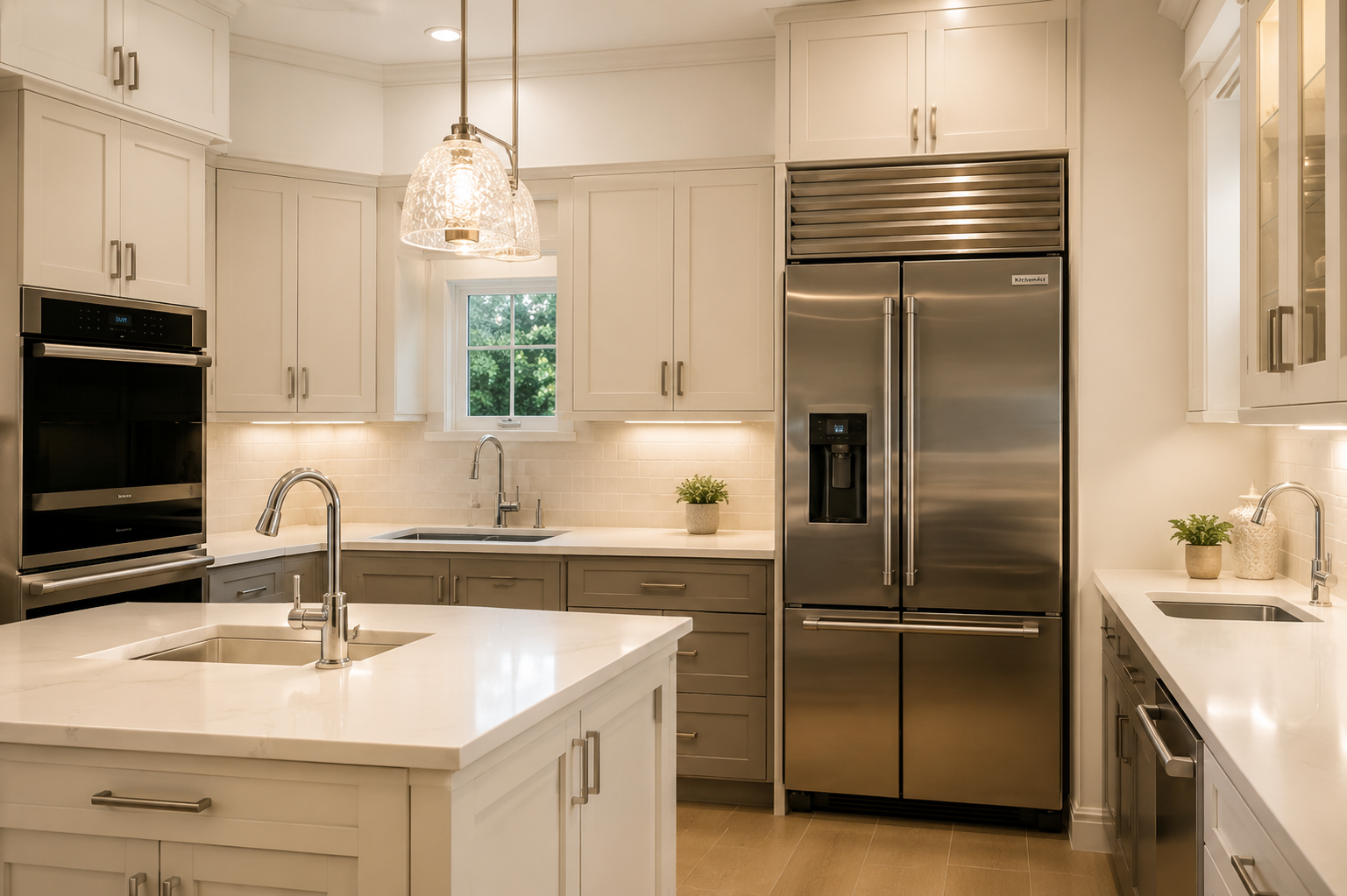 Bright custom kitchen remodel