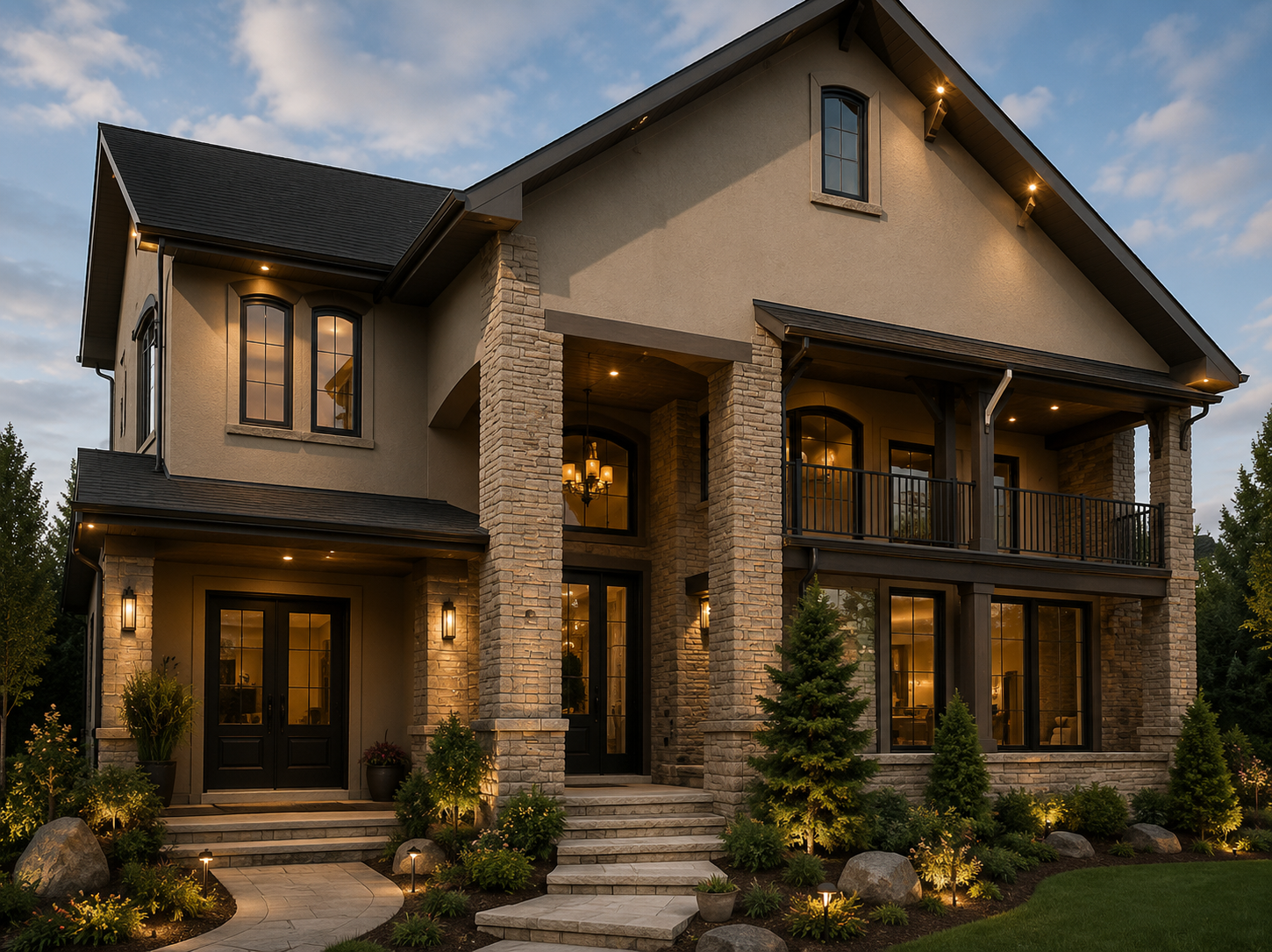 Residential stucco exterior